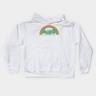 Rainbow and forest Kids Hoodie